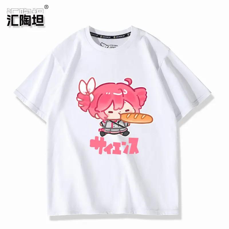 Accented Teto Co Branded Hatsune Miku Surrounding Cartoon Printed Tshirts for Boy and Girl Summer Anime New Tshirts