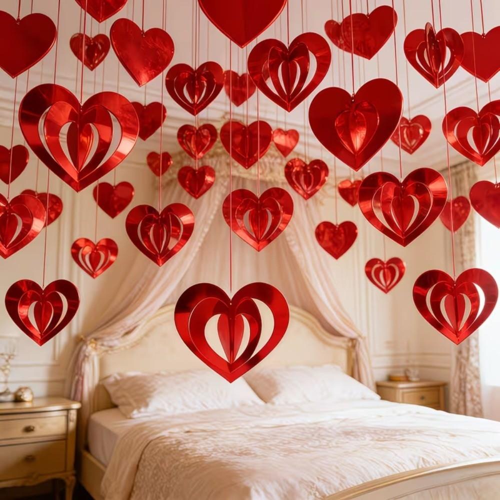 DIY Sequins Hanging Foil Curtains Flash Curtains Indoor Home Decoration Sequin Bead Strings Glitter Love Heart Bead Hollow