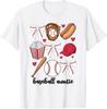 Baseball Auntie Coquette Bow For Women Nephew Baseball Aunt T-Shirt