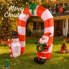 7.87FT Inflatable Toy Arch Snowman Santa Decorations Xmas Yard Lawn Home Party Decor With LED Lit Christmas Supplies Ornaments