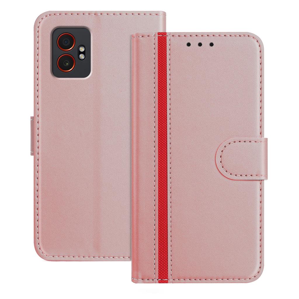 For Samsung Galaxy XCover7 Pro Phone Cases Wallet Stand Color Splicing Leather Cover with Magnetic Clasp