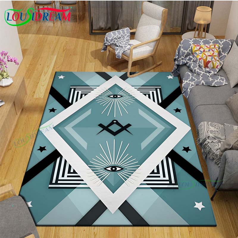 Fashion Freemasonry Carpets Bedroom Becoration Living Room Decoration Carpets for Bed Room Rug Anime Rug  Area Rug