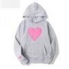 Heart-Shaped Valentine’s Day Loose Casual Couple Hoodie with Plus Velvet