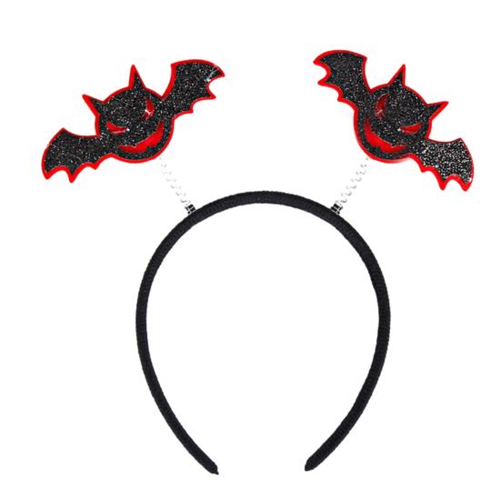 Halloween Headband for Kids Adults Glitter Pumpkin Bat Ghost Skull Hair Accessories
