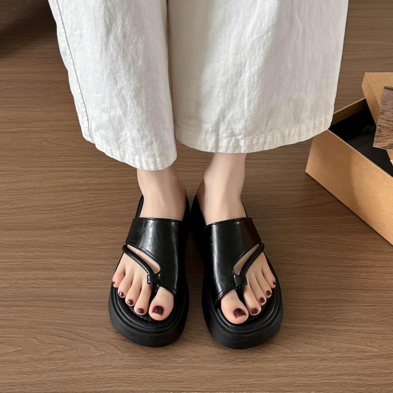 Women's Slippers  Platform Soft Summer 2025 New Slides Shoes Women Ladies Slippers Platform Toe Clips Slippers