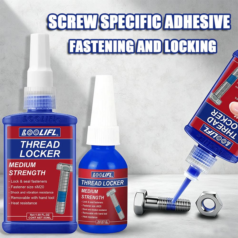Thread Locker Medium Strength Screw Glue Thread Seal Anti Loosening Anaerobic Adhesive For Machinery Automotive Bolt Nut Locking Thread Lock3