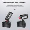 Aluminum Alloy Top Handle Grip DSLR Camera Cage with Double Cold Shoe Mounts 1/4 /3/8 Hole For Accessory Compatibility