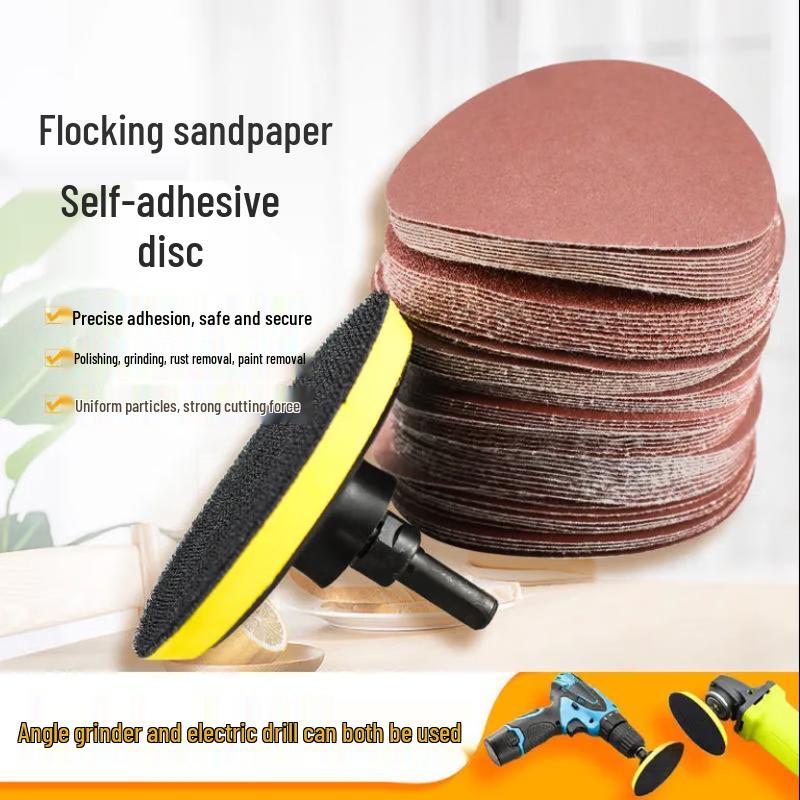4-inch Round Flocking Sandpaper Discs