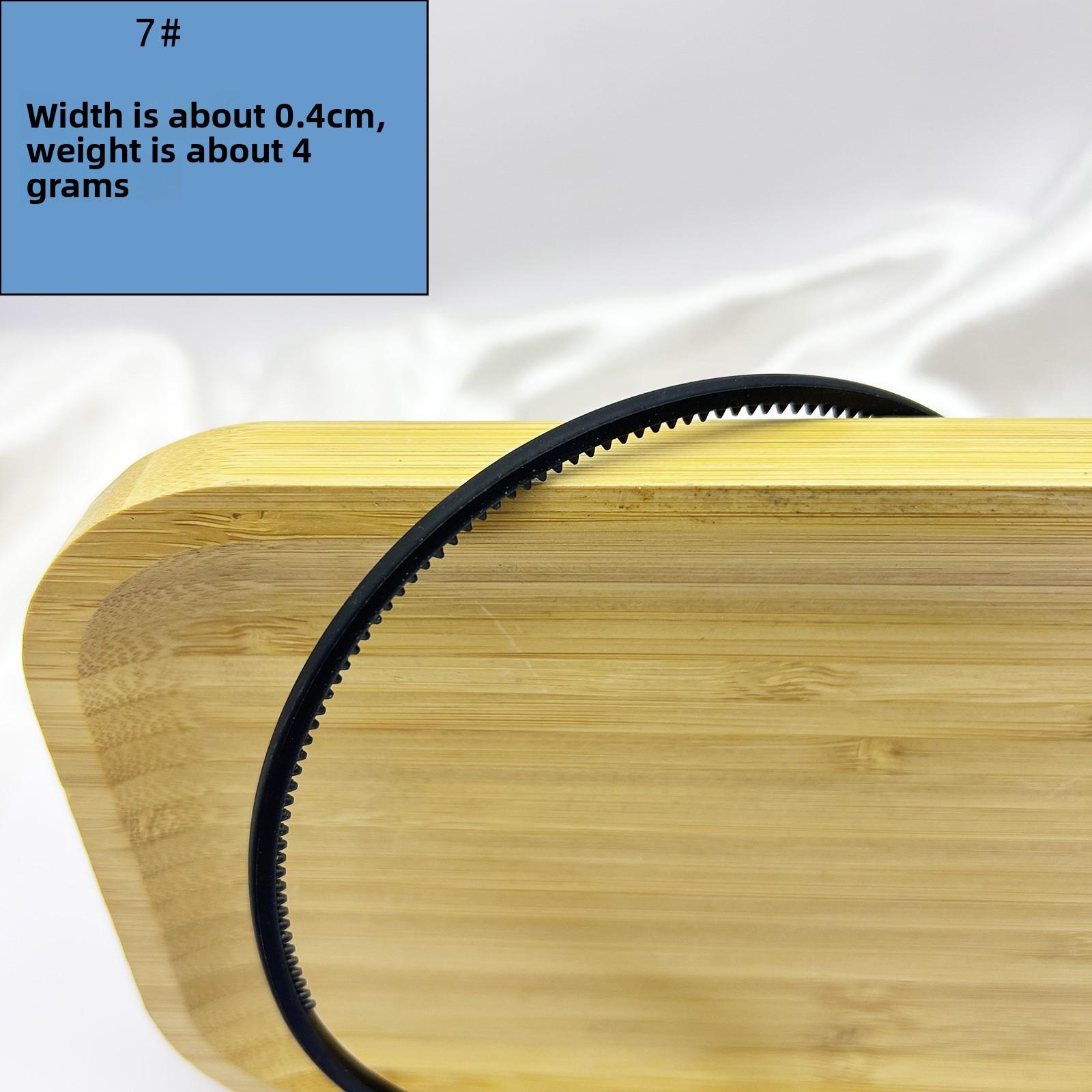 

Matte black headband made of ABS plastic, round flat headband, non-slip hair accessory for face washing, set of 10 7 # 10-pack
