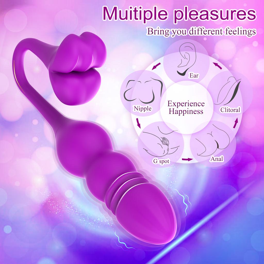 Telescopic Vibrator for Women 10 Frequency Vibrating Egg Vaginal Ball G-Spot Clitoral Stimulator Love Egg Sex Toys for Couple