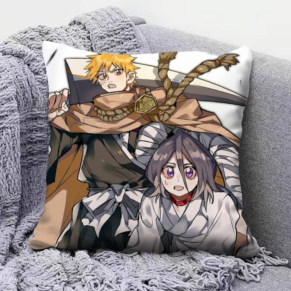 Bleach Ichigo Kurosaki Sosuke Byakuya Kuchiki Ulquiorra Rukia Pillow Covers Home Sofa Cushion Covers and Aecorative Custom