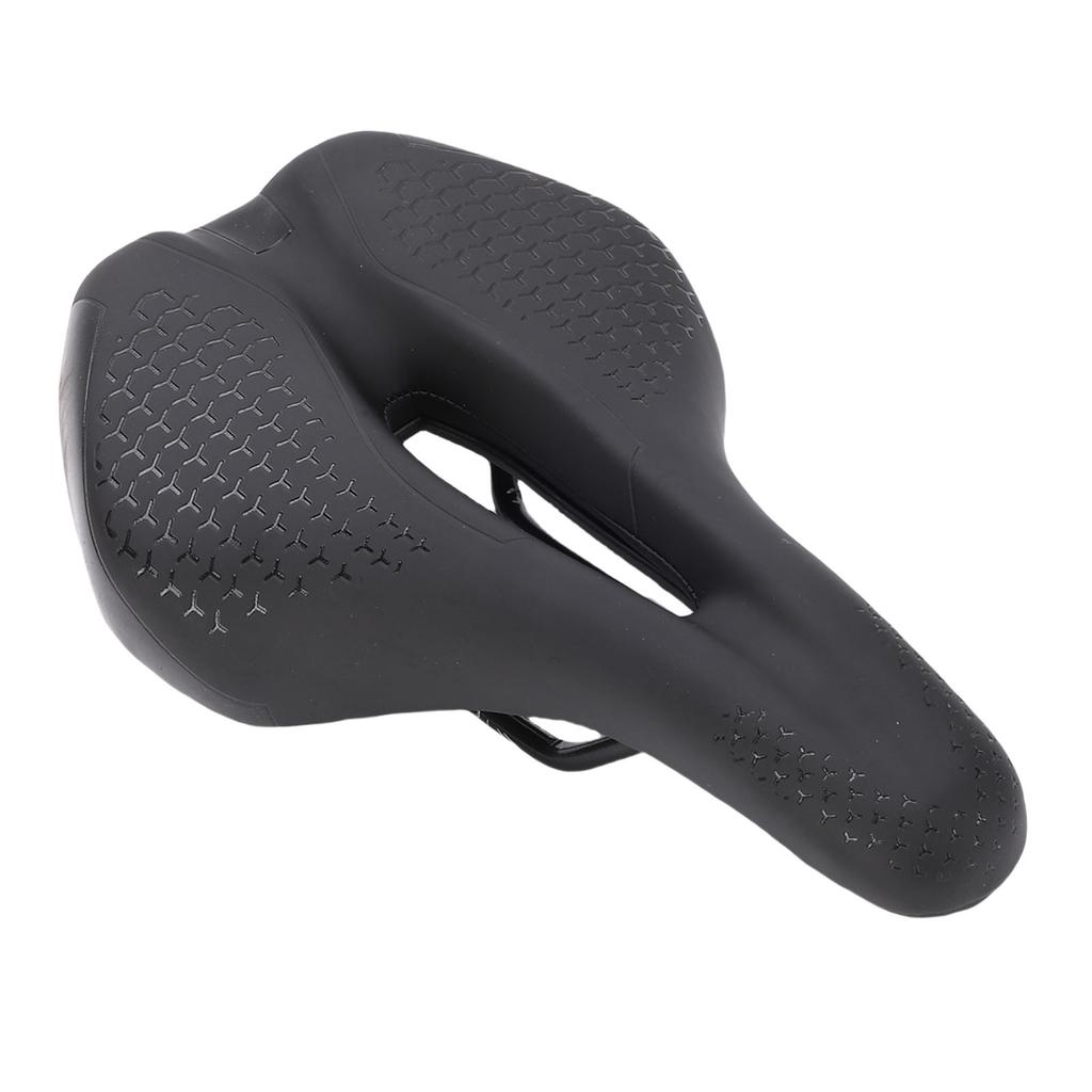 Comfortable PU Leather Bike Seat with High Density Sponge, Shock Absorbing Cord, Non-Slip Saddle Cushion for Mountain Road for Men and Women,    