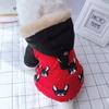 Small Dog Winter Jumpsuit Fleece Lined Cotton Pet Clothes Hooded Warm Outfit for Puppies and Small Breeds Soft Comfortable Material