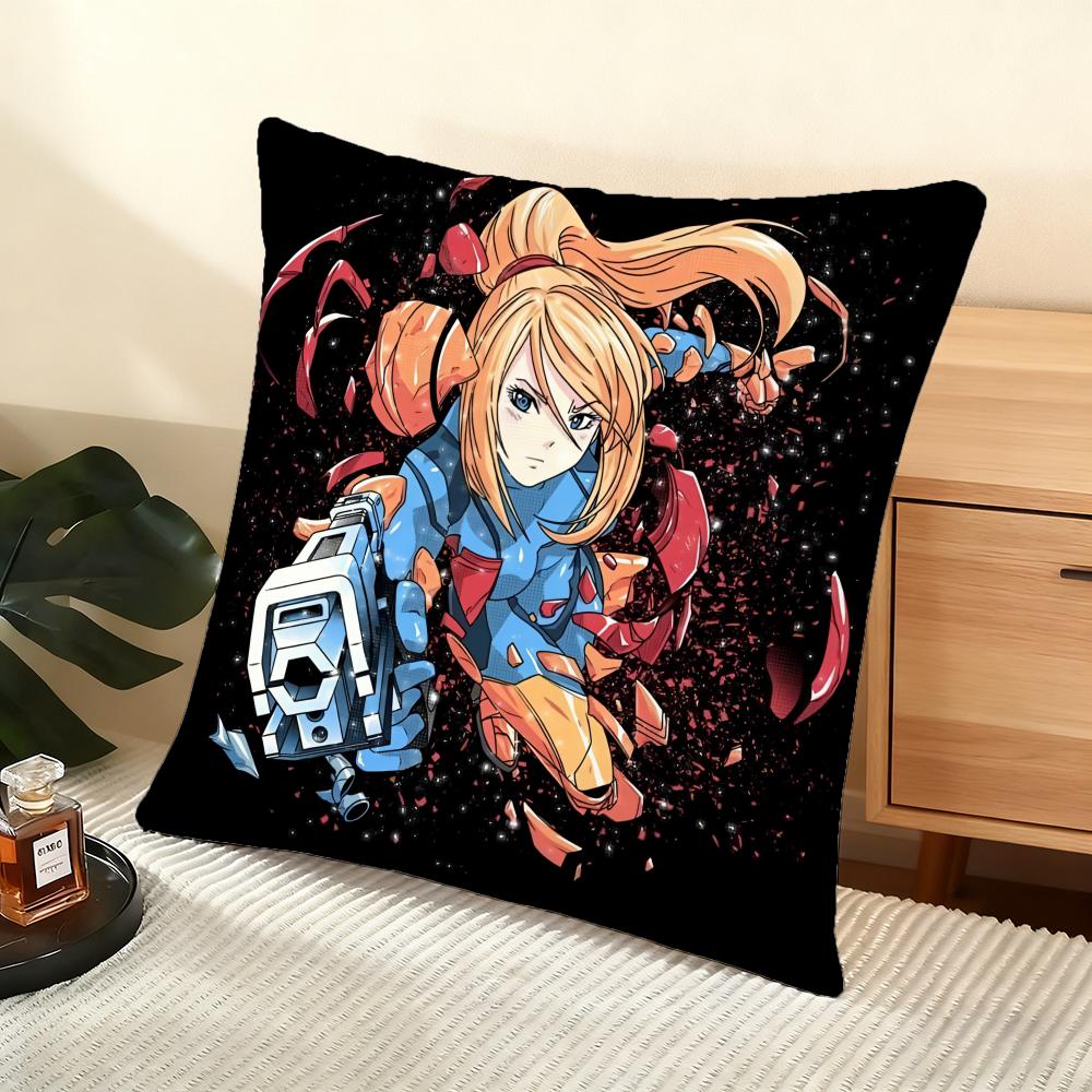 M-Metroids Cushion Cover Soft Short Plush Pillow Cover Smooth Cozy Texture Aesthetic Cushion Case Home Decor
