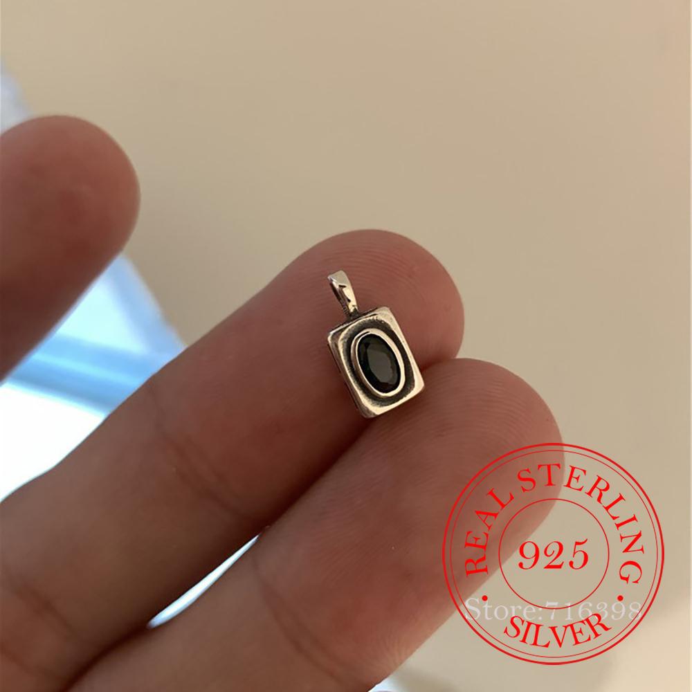 

Real Money 925 Sterling Silver Women s Necklace Square Geometric Black Turquoise Pendant Necklace Wedding Party Jewelry Gift