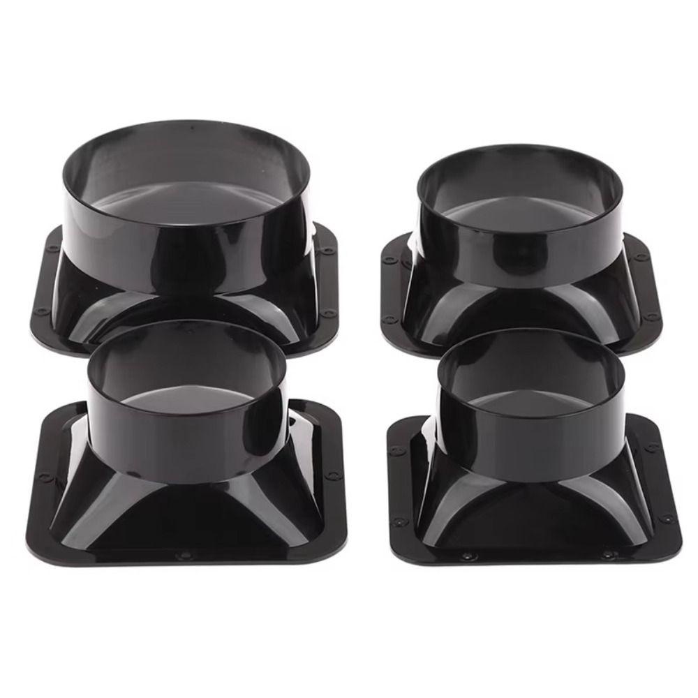 ABS Wall Flange Connector Black Vent Pipe Adapter Exhaust Pipe Connector  Ventilation Pipe