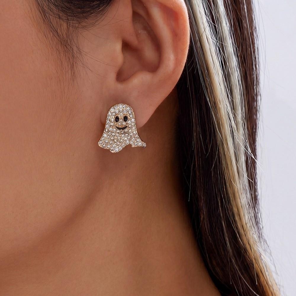 Tassel Ghost Earrings Sparkling Dangle Earrings Cute Halloween Earrings  Daily