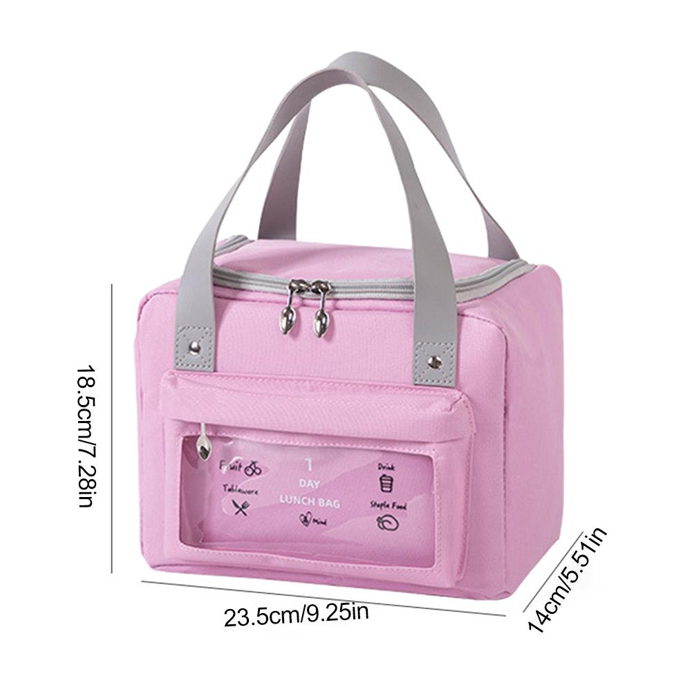 Portable Picnic Bag Thermal Insulated Picnic Box Tote Cooler Handbag Waterproof Backpack Bento Pouch Camping Food Storage Bags