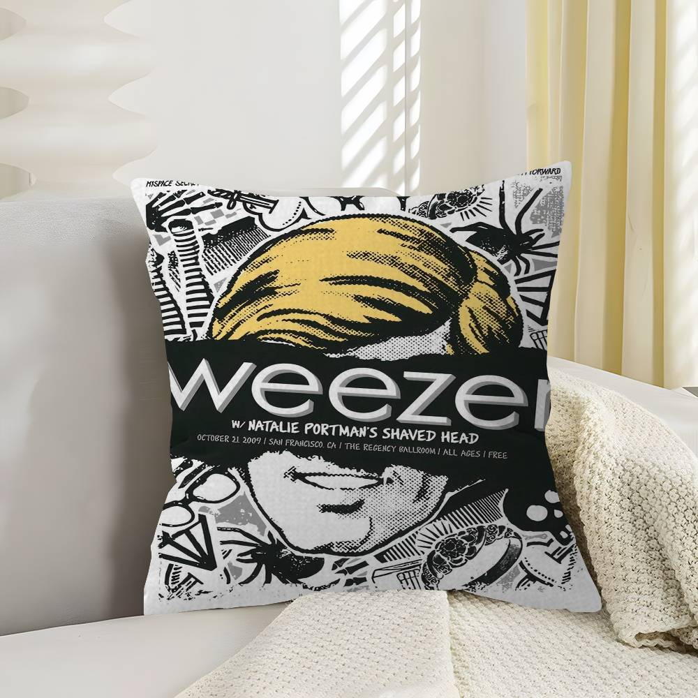 

WWeezer Rock Band Cushion Cover Car Throw Pillow Case For Sofa Car Christmas Gift xcm xcm 30x30 cm