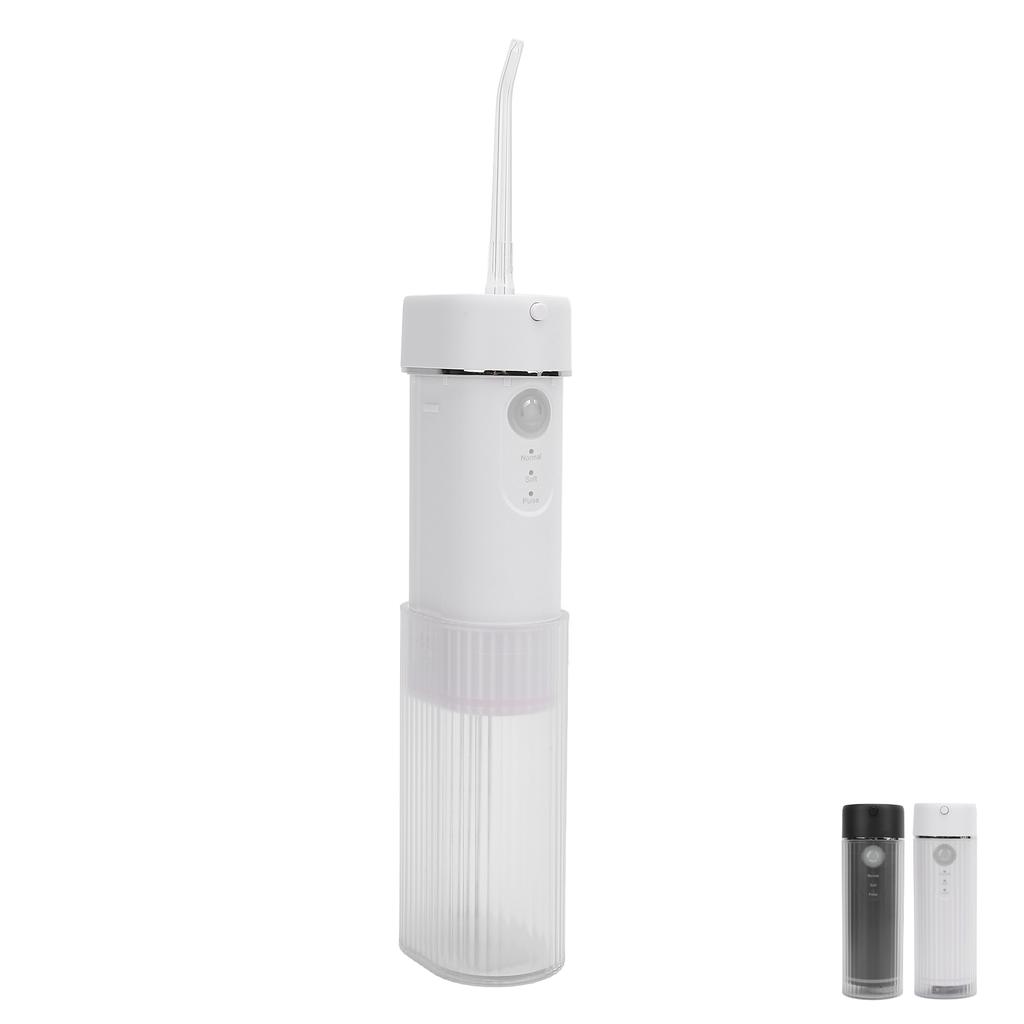 Mini Water Dental Irrigator IPX7 Water Resistant 190 ML Expandable Tank 130PSI 3 Mode Water Teeth Cl