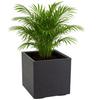 Concrete Planter On Wheels Recycling Black 40X40Xh40 Cm