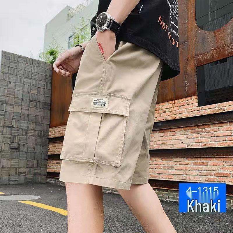 Korean Style Solid Color Men's Summer Beach Shorts – Trendy, Loose, Casual Sports Five-Point Pants