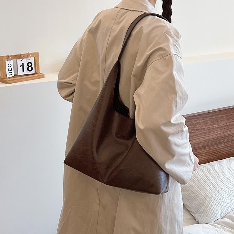 Stylish and Simple Large-capacity Tote Bag Women's 2025 New Korean Version Trendy Personalized Ins Commuter Shoulder Bag
