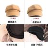 Octagonal Hat Women's Winter Tide Brand Autumn and Winter Hat British Retro Newsboy Hat Big Head Circumference Beret Men