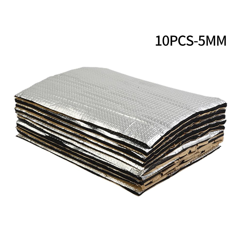 10 Sheets Car Sound Deadener Heat Insulation Mat Aluminum Foil Sound Proofing Noise Insulation Deadening Insulation Mat