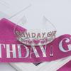 Crystal Letter Crown Birthday Girl Headband Set