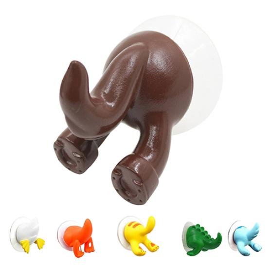 Roztomilý kreslený zvířecí ocas přísavka sací háček dětský koupelnový držák věšáku na ručníky