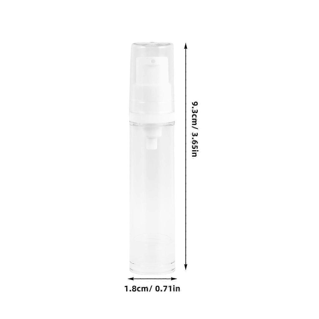 Foundation Mini Container Airless Pump Bottle for Travel 8Pcs Set White