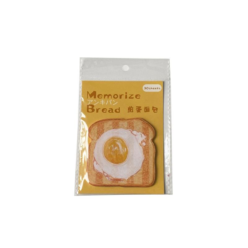 Memo Pad Cute Cartoon Simulation Toast Bread Student Tearable Paper Sticky Note Pad N Times Office School Supplies Stationery