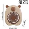 Solid Color Cute Capybara Fan Creative USB Mini Fan Simple Cartoon Handheld Fan  Camping