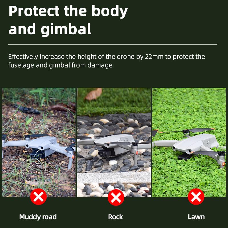 Folding Landing Gear for DJI Mavic AIR 2/2S Drone Height Extender Long Leg Foot Stand Quick Release Gimbal Protector Accessory