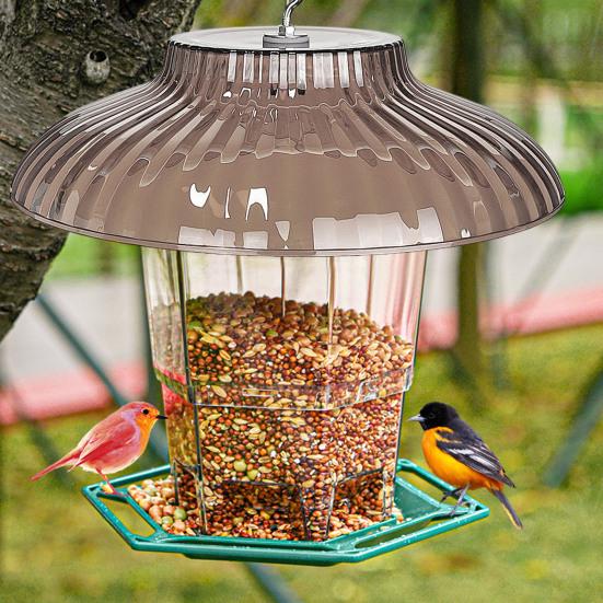 Plastic Protective Dome Cover for Hanging Birds Feeder Weatherproof Hummingbird Feeder Rain Guard Squirrel Baffle for Outside