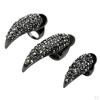 5 Pcs Glitter Nail Ring Womens Jewel Rhinestone Tip Charms