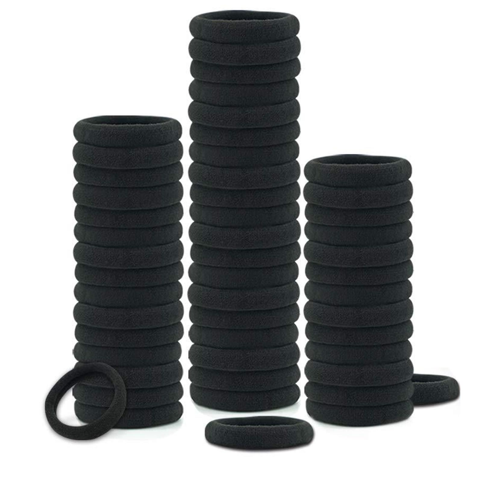 

100 шт. Удобные эластичные резинки для волос Женская мода Резинки для волос Модные кольца для волос для повседневного использования чёрный