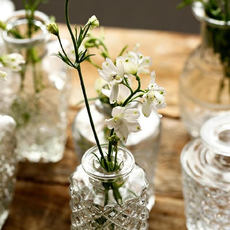 12Pcs Glass Bud Vases Small Vases for Centerpieces Mini Flower Vases Bulk for Rustics Wedding Home Table Decorations