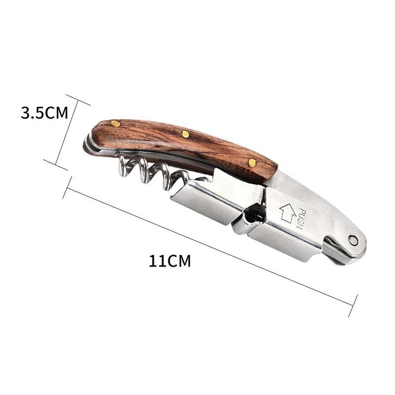 Waiter's Corkscrew with Red Pear Wood Multifunction Wine Corkscrew Professional Bottle Opener Easy To Carry Kitchen Accessories