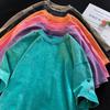 Oversized Acid Washed T Shirt For Women Vintage T-shirts Casual Wash Tee Shirts Girl Retro Luxury Tops Tee Clothing
