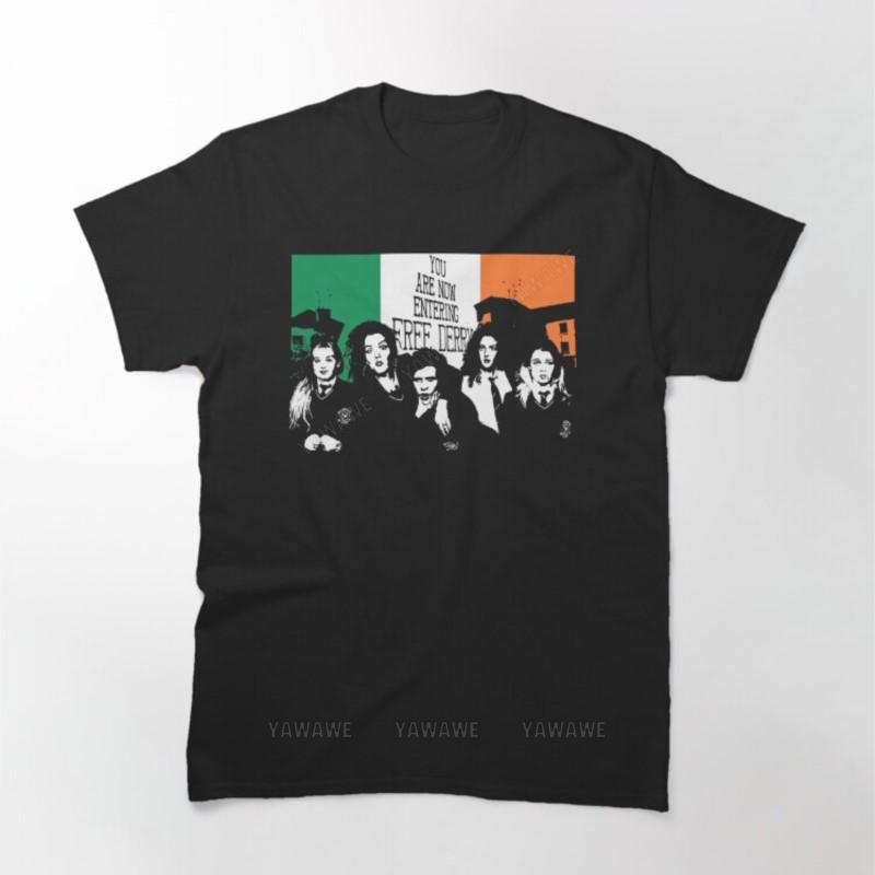 Male fashion top tees Funny Unisex Derry Girls Awesome For Music Fans Printed Oversized T Shirt Unisex COTTON TSHIRT S