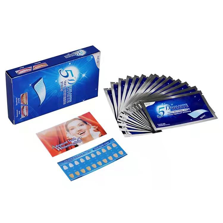 5D Whitening Teeth Stickers - Yellowing and Dazzling Whitening Solution, 7 Pack (14 Pieces), Ready to Ship
