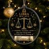 Hanging Decor for Showcase Christmas Tree Money Holder Pendant, Transparent Acrylic Round Ornament, 12 Holiday Gift Tags Zodiac Signs Theme Decorative
