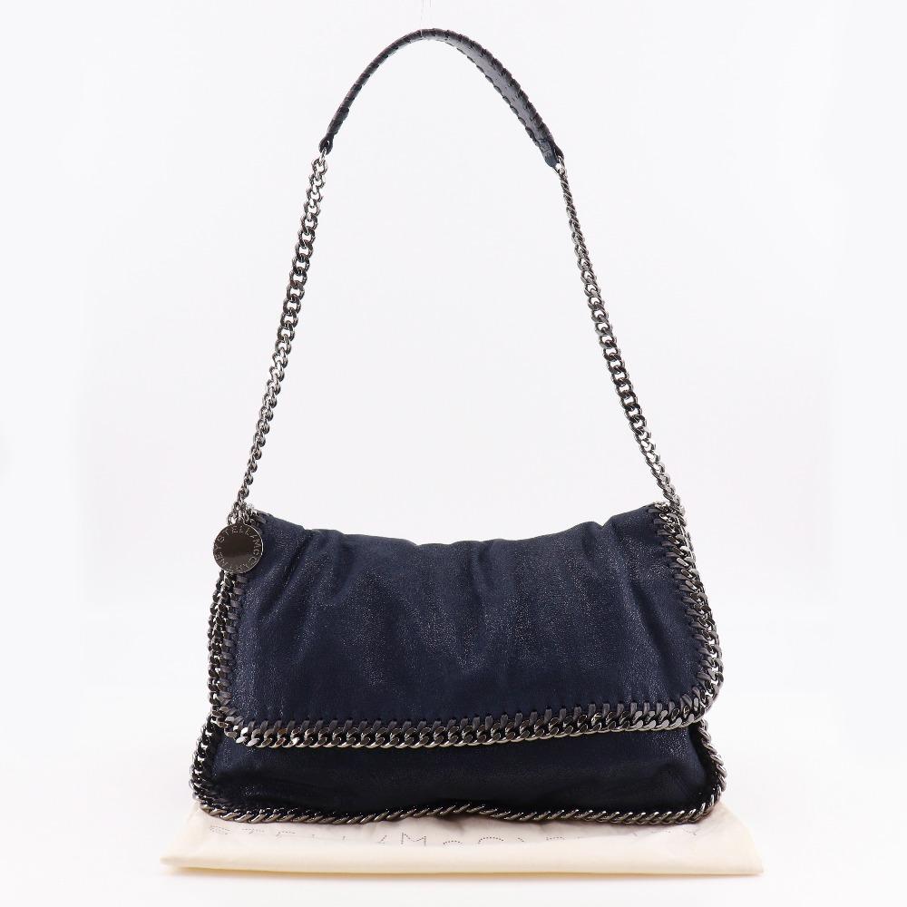 Stella Mccartney Falabella Shoulder Bag 326239 ChainShoulder Navy Blue Polyester Women Used