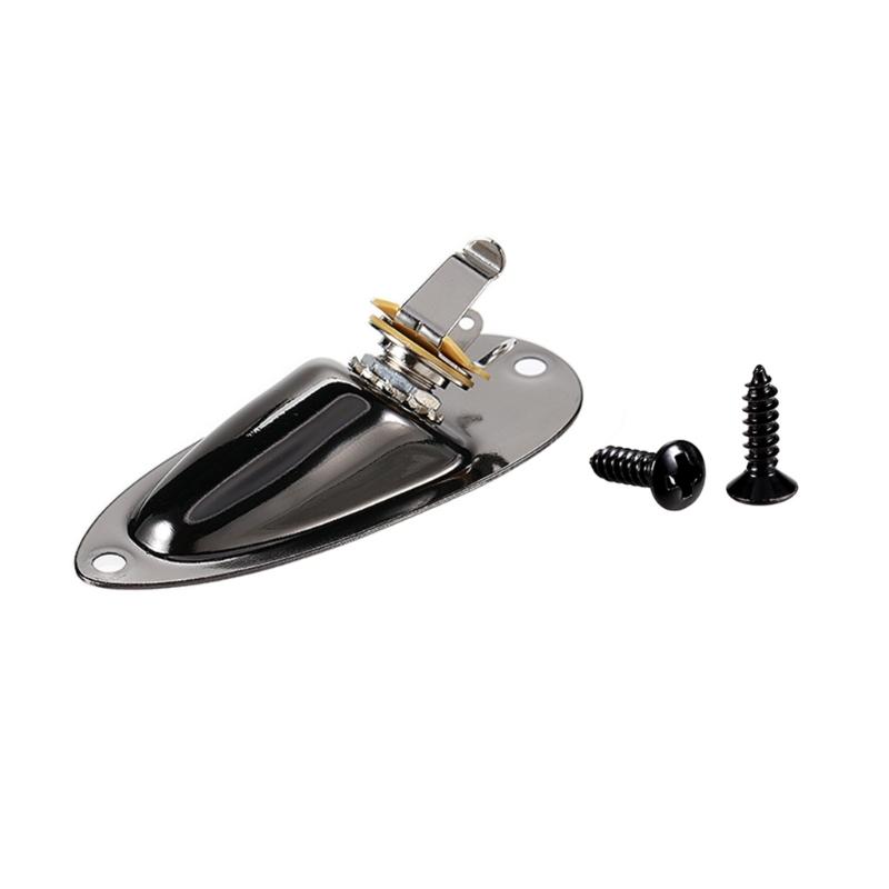 Heavy Duties Guitar Input Output Plate With Rotation Resistant Washer Mounting Screws Set For Stability And Durability