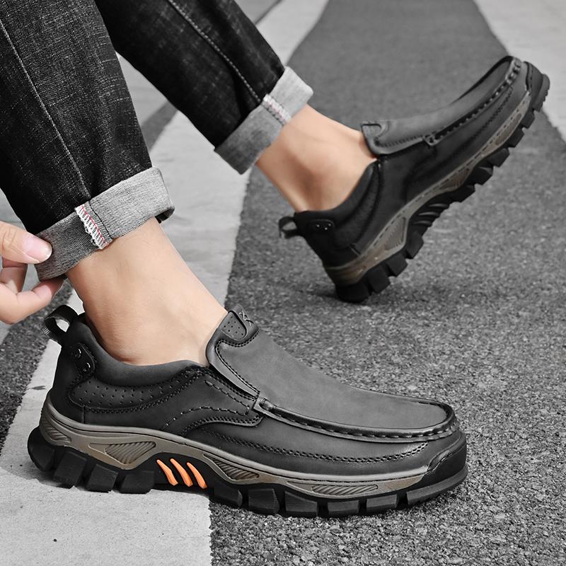New Leather Casual Business Shoes Outdoor Men's Comfort Loafers Fashion Soft Classic Driving Footwear Non-slip Walking Shoes
