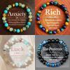 Natural Stone Halo Quartz Bracelet 8mm Bead Bracelet  Crystal Jewelry