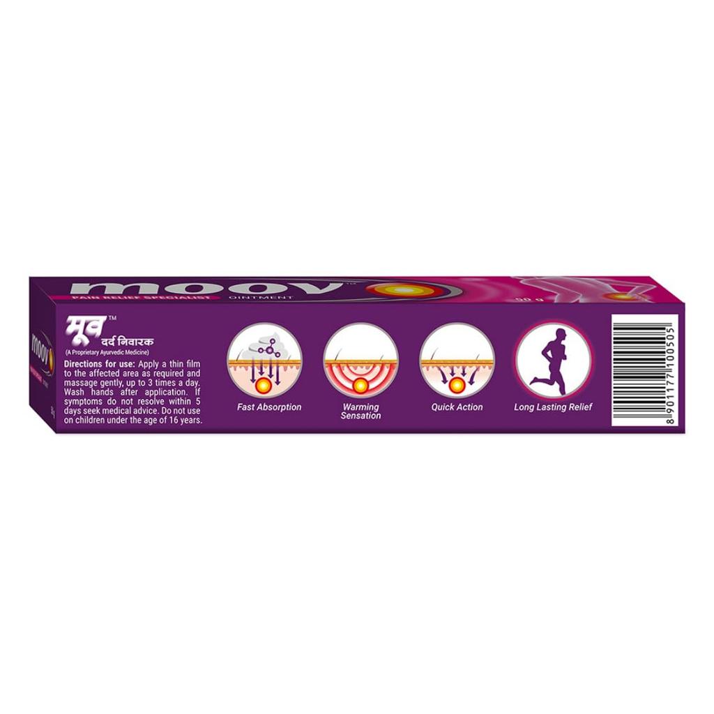 Moov Fast Pain Relief Cream 50g Pack of 2 for Muscle, Joint, Back & Knee Pain Sports Use