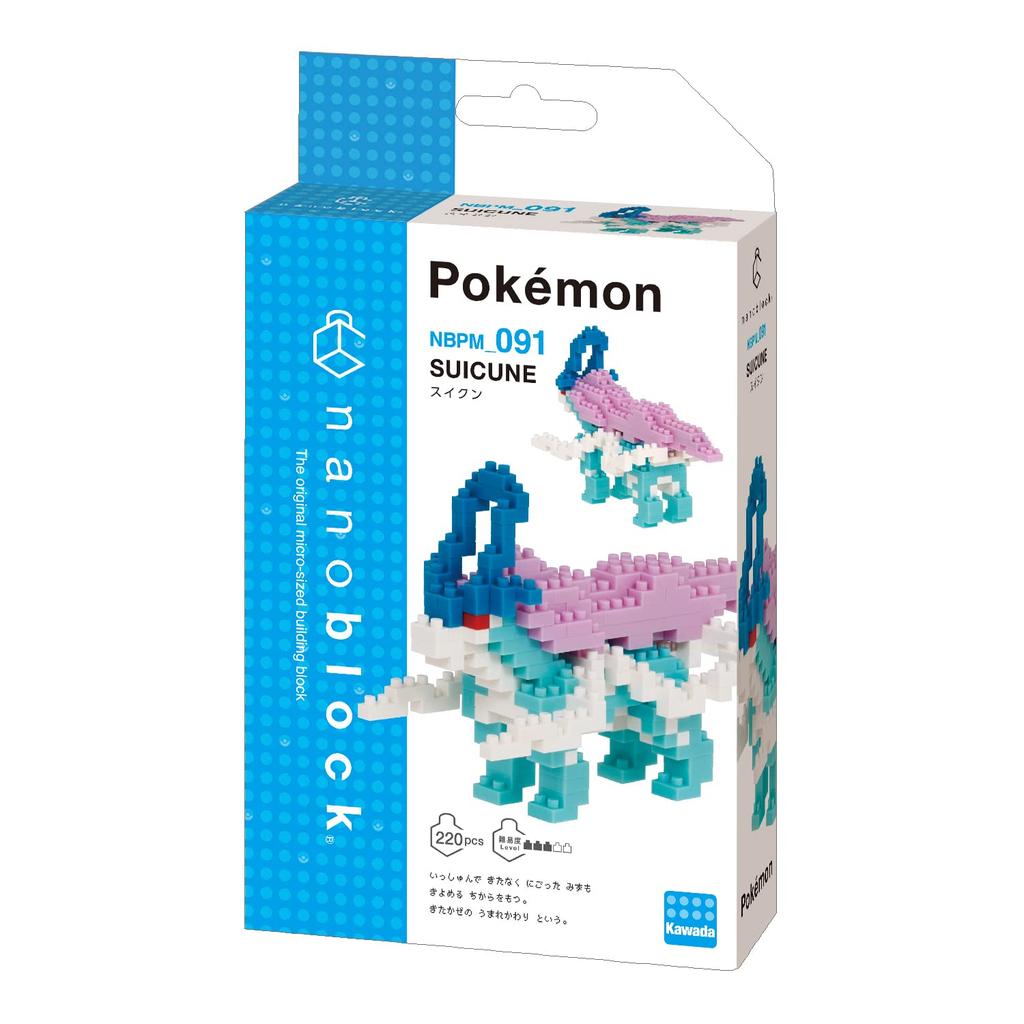 Nanoblock Kawada Pok Mon Suicune Building Set NBPM_091 - Micro Block Toy for Collectors